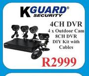 Kguard Security 4CH DVR-Each