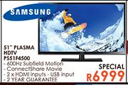Samsung 51" Plasma HDTV (PS51F4500)