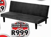 Alpha Leather Touch Sleeper Couch