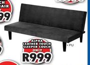  Alpha Leather Touch Sleeper Couch