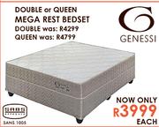 Genessi Double Or Queen Mega Rest Bedset-Each