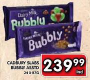 Cadbury Slabs Bubbly Asstd-24 x 87g