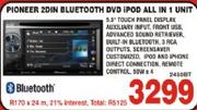 Pioneer 2D IN Bluetooth DVD Ipod All In 1 Unit
