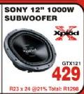 Sony 12" 1000W Subwoofer