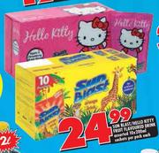 Sun Blast/Hello Kitty Fruit Flavoured Drink Sachets Assorted-10 x 200ml
