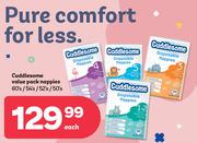 Cuddlesome Value Pack Nappies 60's/54's/52's/50's-Each