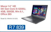 Mecer 14" HD Notebook W840AU-15-5200