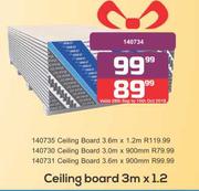 Ceiling Board 3.6m x 1.2m