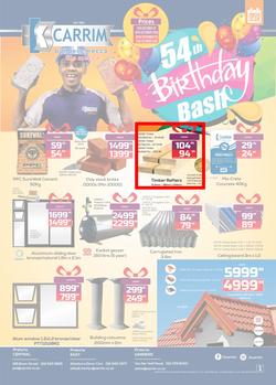 K Carrim Builders Mecca Tile Mecca : 54th Birthday Bash (16 Oct - 10 Dec 2018), page 1