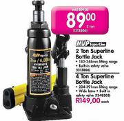 Mvp Superline 2 Ton Bottle Jack 183-348mm Lifting Range