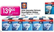 Osram Decostar Dichroic Downlighter Globes 50W-Per 10 Pack