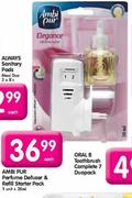 Ambi Pur Perfume Defuser & Refill Starter Pack-1Unit + 20ml Each