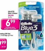 Gillette Blue 3 Razor-3 x 3's