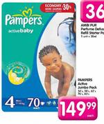Pampers Active Jumbo Pack-82's Each