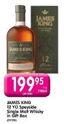 James King 12 Yo Speyside Single Malt Whisky In Gift Box-750ml