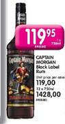 Captain Morgan Black Label Rum-750ml