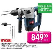 Ryobi 520W Rotary Hammer Drill Kit-Each
