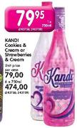 Kandi Cookies & Cream Or Strwberries & Cream-6x750ml
