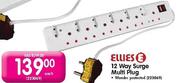 Ellies 12 Way Surge Multi Plug-Each