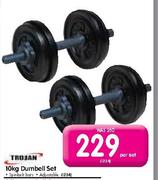 Trojan 10Kg Dumbell Set-Per Set