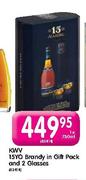 KWV 15 Yo Brandy In Gift Pack And 2 Glasses-1X750ml