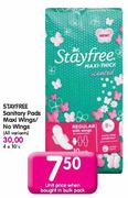 Stayfree Sanitary Pads Maxi Wings/No Wings (All Variants)-10's