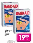Johnson's Band Aid Plastic Shapes-25's Each