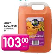 Hall's Concentrate-5ltr Each