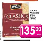 McCain Wholesale Chips-4x2.5kg Each
