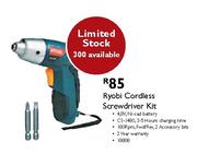 Ryobi Cordless Screwdriver Kit