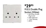 M.E.S Double Plug Socket(White)