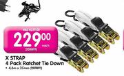 X Strap 4 Pack Ratchet Tie Down 