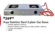 Kaya Stainless Steel 2-Plate Gas Stove