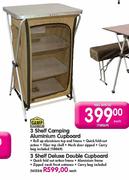 Camp Master 3 Shelf Deluxe Double Cupboard