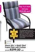 Manor Mix'n Match Steel Frame Chair With Cushion-Each