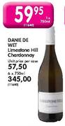 Danie De Wet Limestone Hill Chardonnay-6 x 750ml