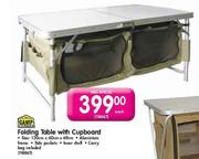 Camp Master Folding Table With Cupboard-120cmx60cmx69cm