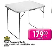 Camp Master Steel Camping Table-80x60x69cm