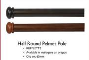Half Round Pelmet Pole-2.5m
