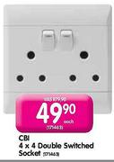 CBI 4 x 4 Double Switched Socket-Each