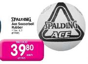Spalding Ace Soccerball Rubber Size 4,5 Each