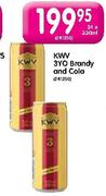 KWV 3 Yo Brandy And Cola-24X330ml