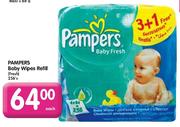 Pampers Baby Wipes Refill(Fresh)-256's Pack Each