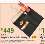 LK's Big Box Braai Grid In Bag