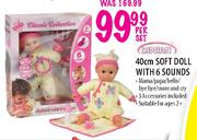 Dimian 40cm Soft Doll with 6 Sounds-Per Set