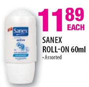 Sanex Roll-On-60ml Each