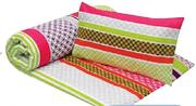 Sheraton Queen Sari Stripe Printed Duvet Cover