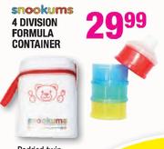 Snookums 4 Division Formula Container