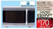 Kalvinator 42L Grill Stainless Steel Microwave