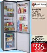 Russell Hobbs 340L Combi Stainless Steel Fridge